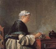 Jean Baptiste Simeon Chardin Tea lady USA oil painting artist